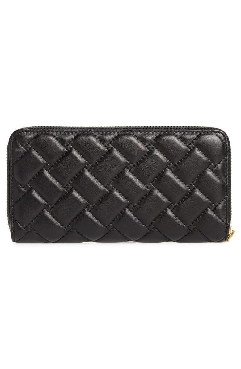 Kurt Geiger London Eagle Leather Zip Around Wallet, Alternate, color, Black