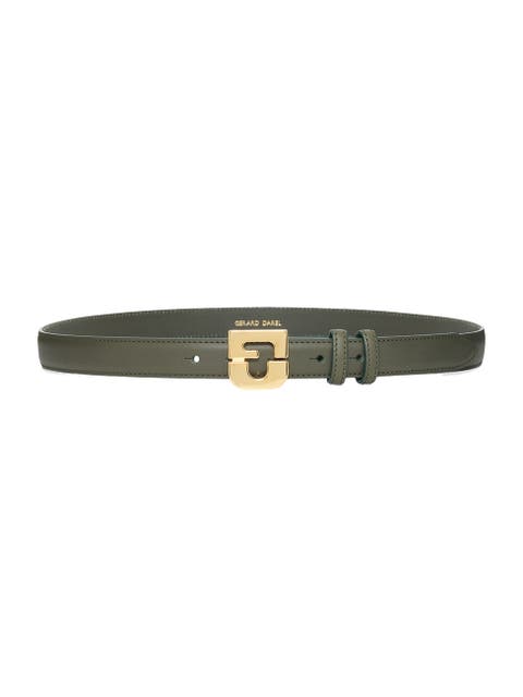 Le Lauren Slim Leather Belt