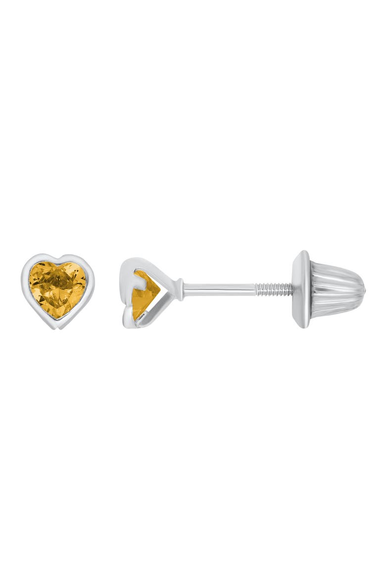 Kids' November Birthstone Stud Earrings, Main, color, YELLOW