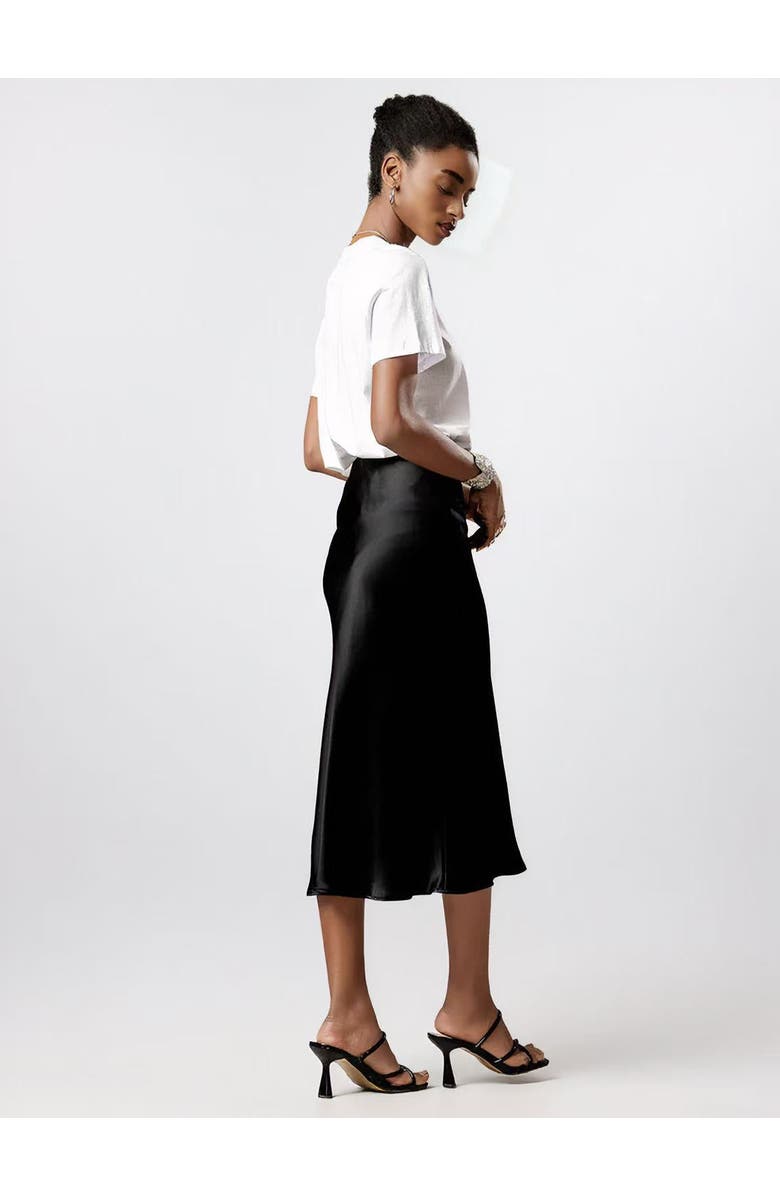 SILKSILKY 19Momme Mulberry Silk Stretch Long Straight Skirt, Alternate, color, 