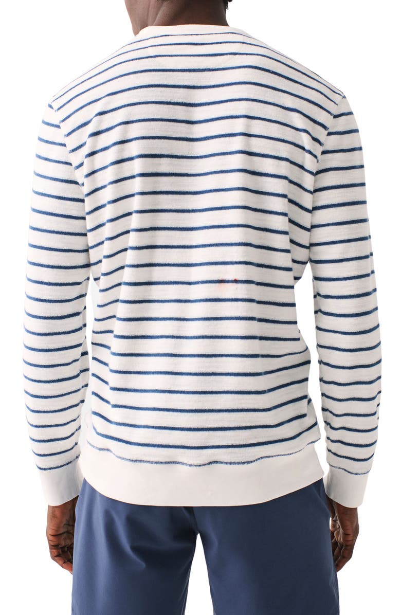 Faherty Cabana Breton Stripe Terry Cloth Crewneck Sweatshirt, Alternate, color, 