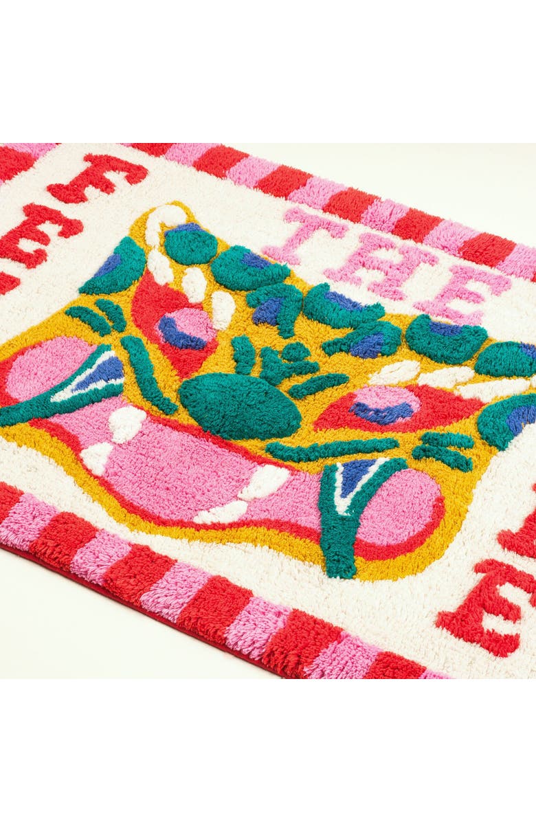 Zsa Zsa Zsu Punjab Tasseled 100% Cotton Bath Mat 24X35 In Vibe, Alternate, color, Red