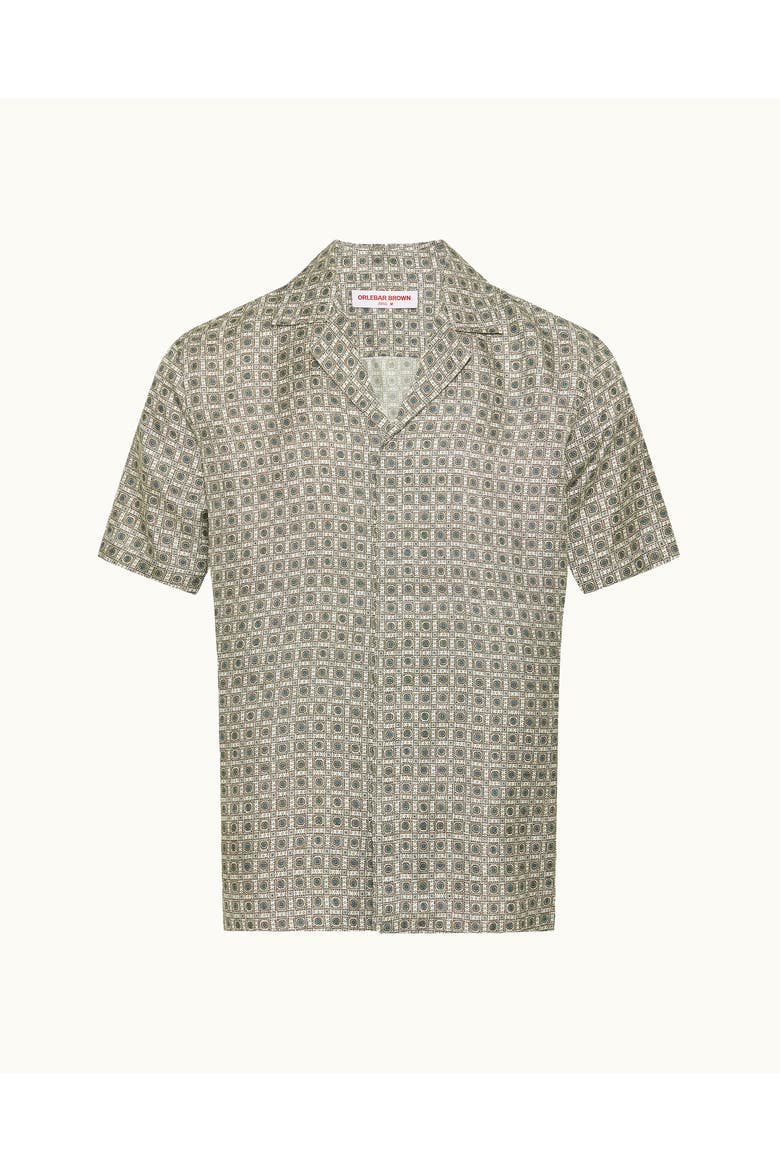 Maitan Silk Relaxed-Fit Shirt, Alternate, color, Latte