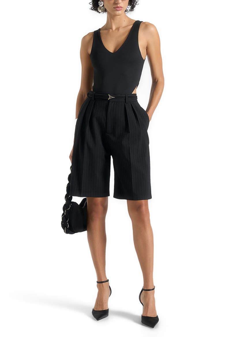 Noa V-Neck Bodysuit, Main, color, Black