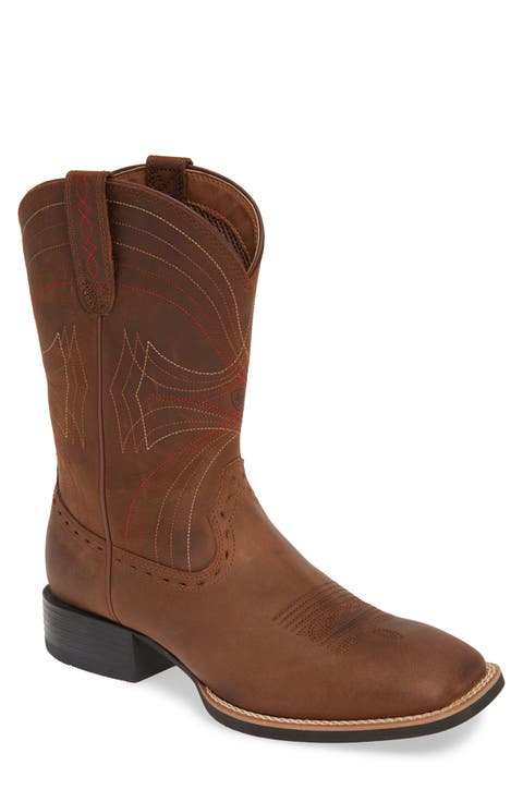 'Sport' Leather Cowboy Boot (Men)