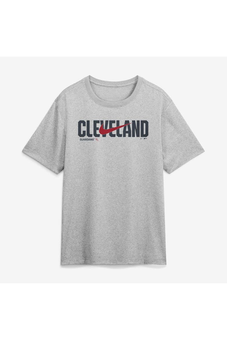 Men's Nike Heather Gray Cleveland Guardians Swoosh Legend Dri-FIT T-Shirt, Alternate, color, Heather Gray