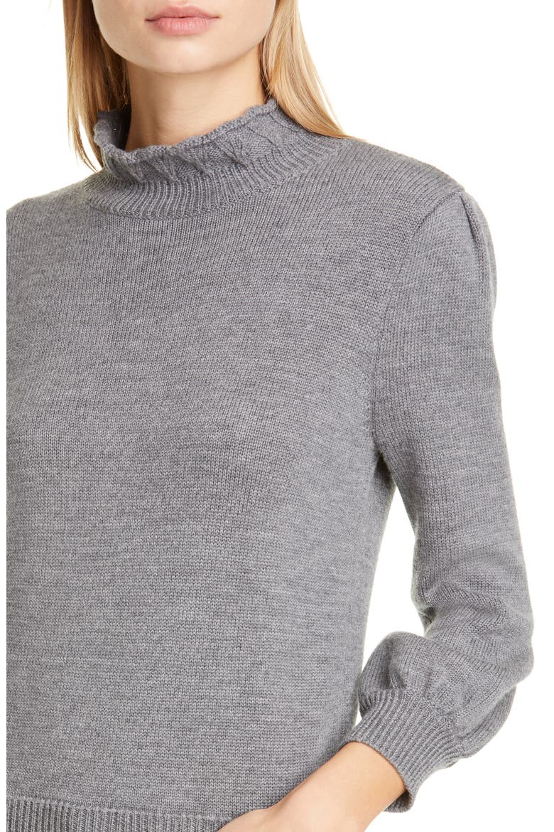 Essentials High Collar Wool Sweater, Alternate, color, GREY