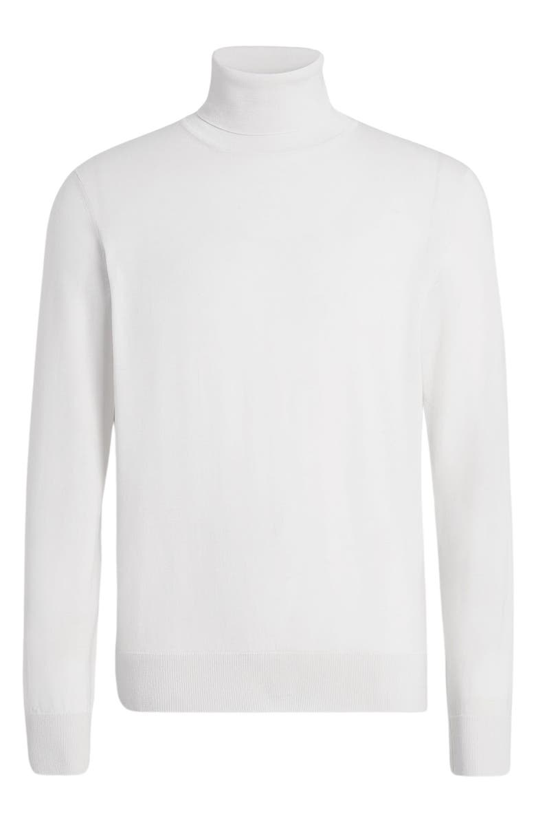 ZEGNA Cashseta Cashmere & Silk Turtleneck Sweater, Alternate, color, Zegna Bianco