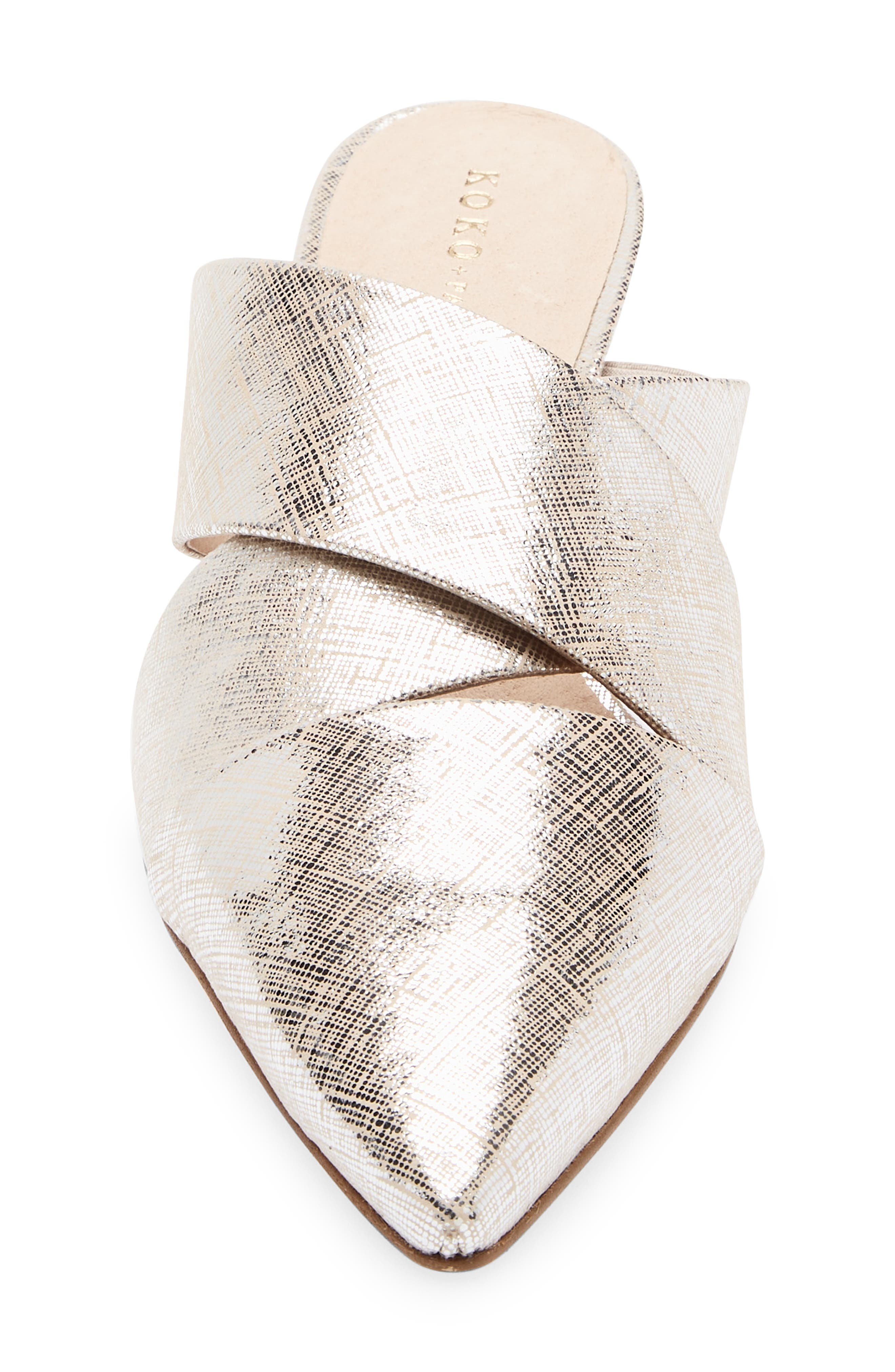 Peoria Mule, Alternate, color, BRONZE METALLIC BUFF