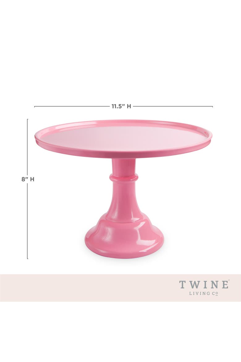 Melamine Cake Stand in Pink, Alternate, color, Pink