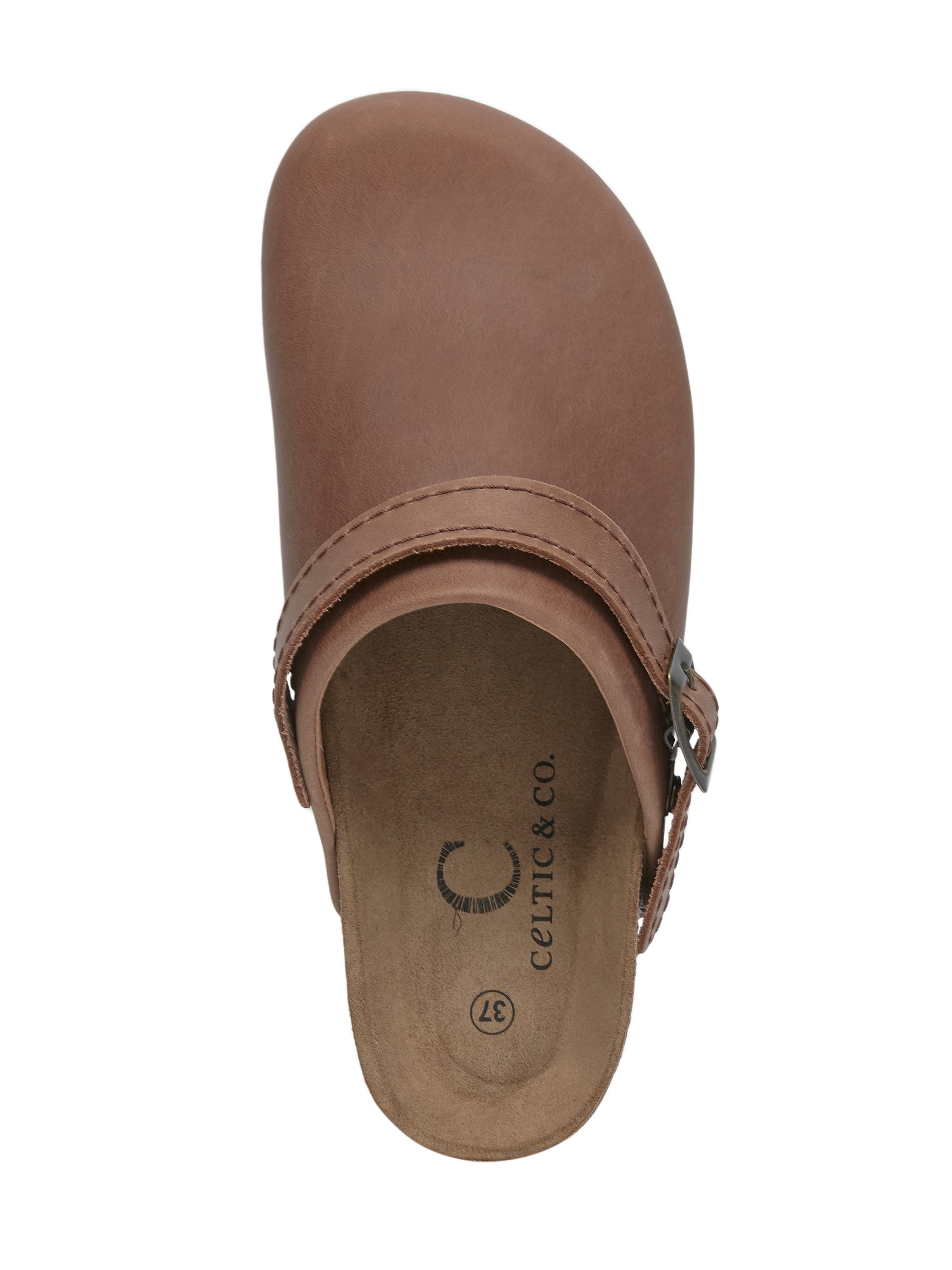 Celtic & Co. Strap Detail Clog, Alternate, color, Rust