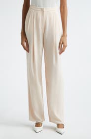 Emporio Armani Pleated Gabardine Wide Leg Pants