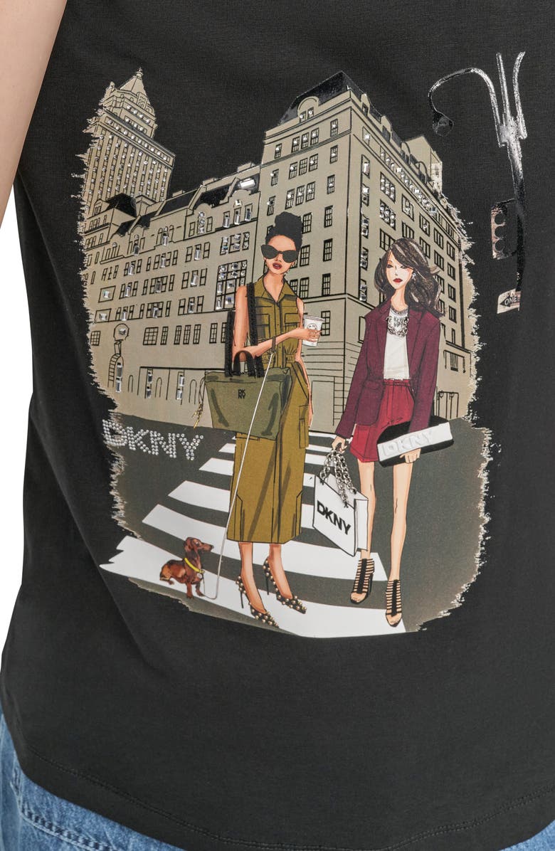 DKNY 5th Avenue Graphic T-Shirt, Alternate, color, 