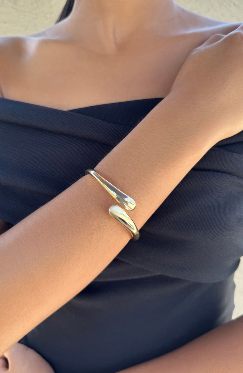 Adornia Crossover Hinge Bracelet, Alternate, color, Gold