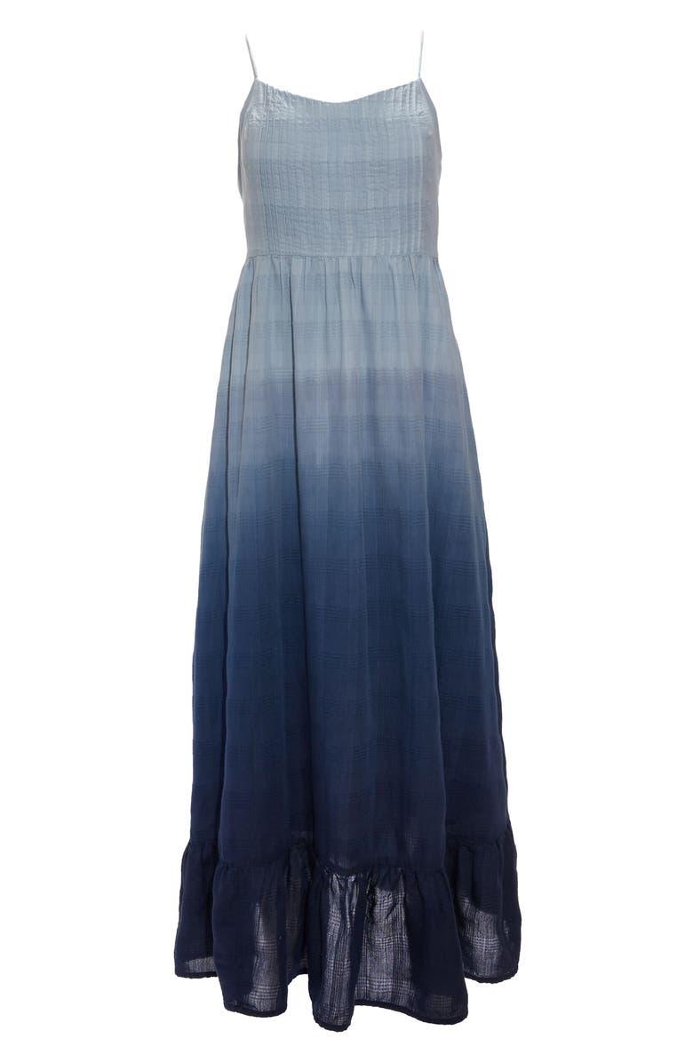 Madewell Dip Dye Cami Pintuck Ruffle Dress, Main, color,