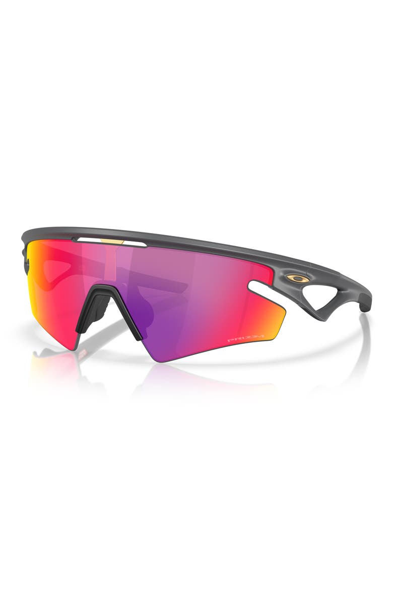 Gender Inclusive Sphaera Slash 36mm Rectangle Sunglasses, Alternate, color, MATTE CARBON / PRIZM ROAD