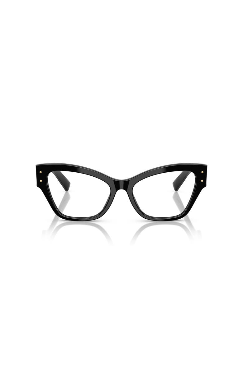 Dolce&Gabbana 54mm Butterfly optical glasses, Alternate, color, Black