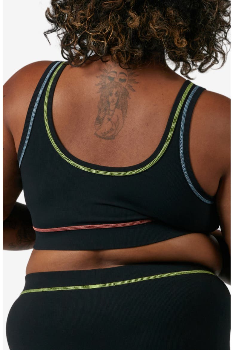 Essentials Rib Sports Bra, Alternate, color, STITCHED WITH LOVE