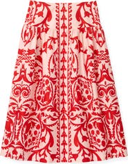 Cartolina Georgia Printed Midi Skirt