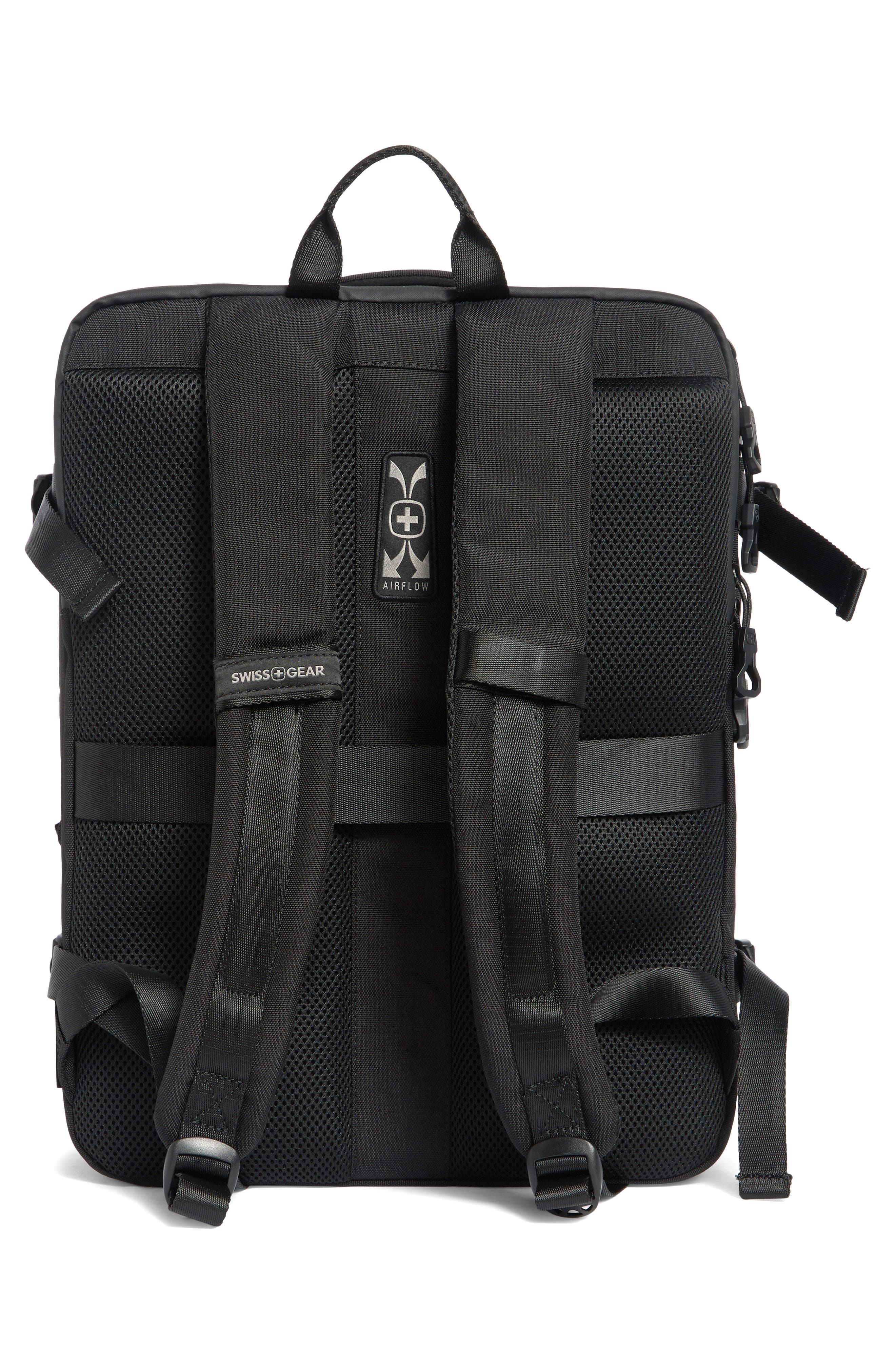 Large Business Travel Backpack, Alternate, color, BLACK