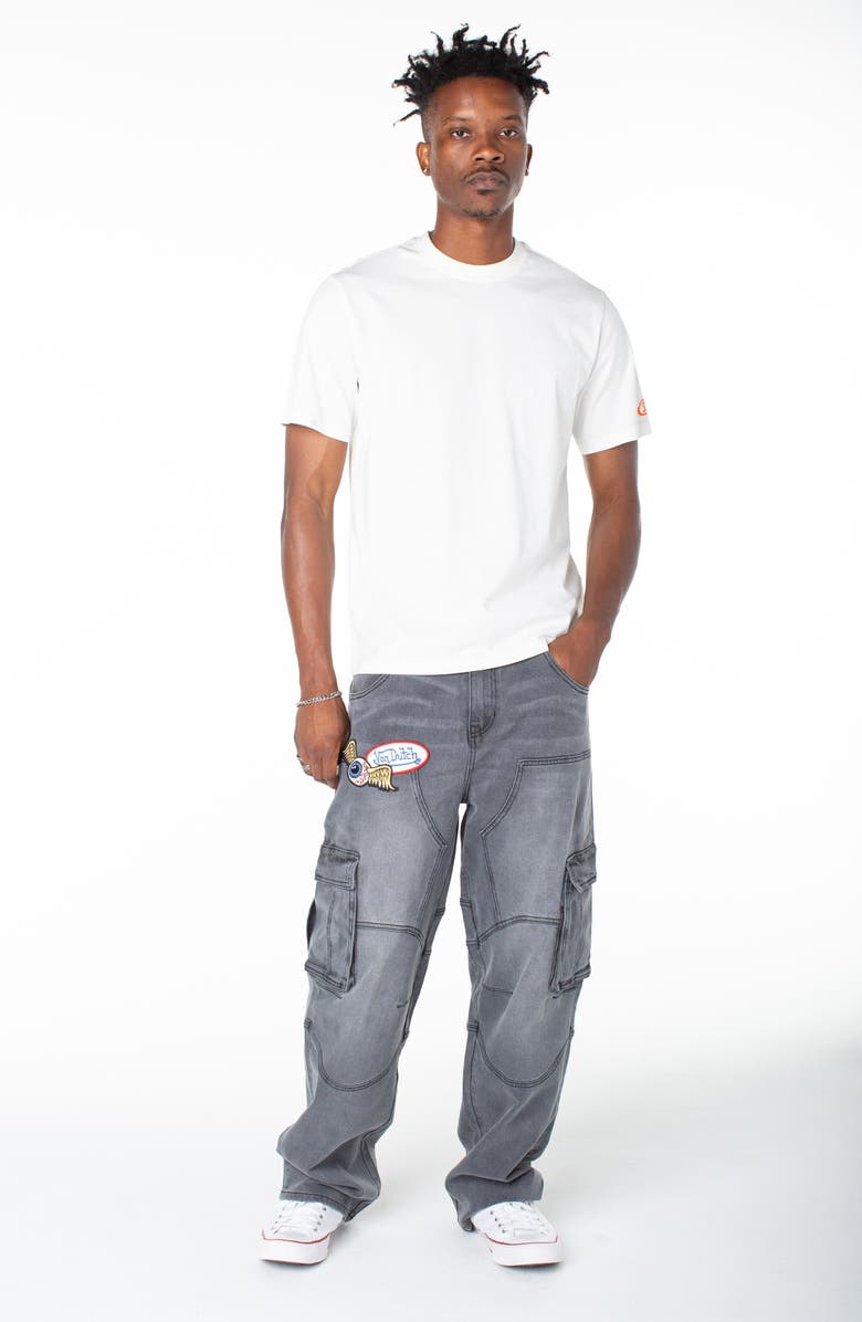 Von Dutch Baggy Straight Carpenter Cargo Hunter Pant, Alternate, color, Smokestone