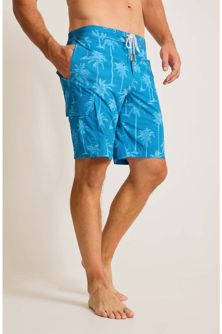 Baja Palmero Swim Trunks, Main, color, BLUE ALLURE
