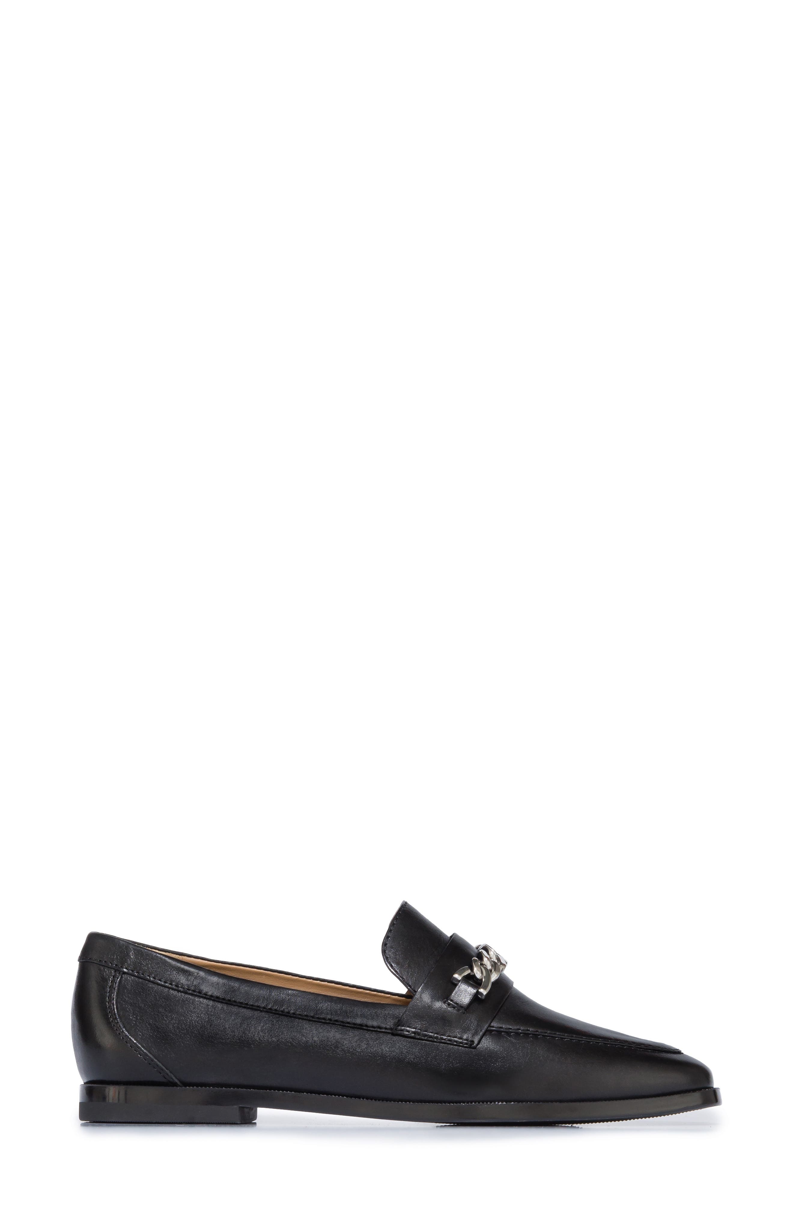 Bernardo Footwear Zephyr Chain Loafer, Alternate, color, Black Antique Calf