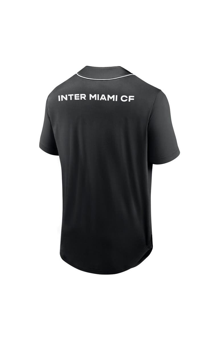 FANATICS Men's Fanatics Branded Black Inter Miami CF Third Period Fashion Baseball Button-Up Jersey, Alternate, color,