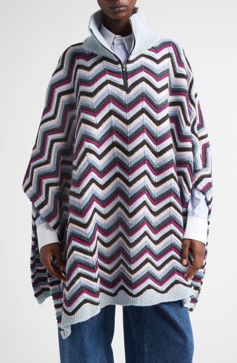 Zigzag Sequin Poncho