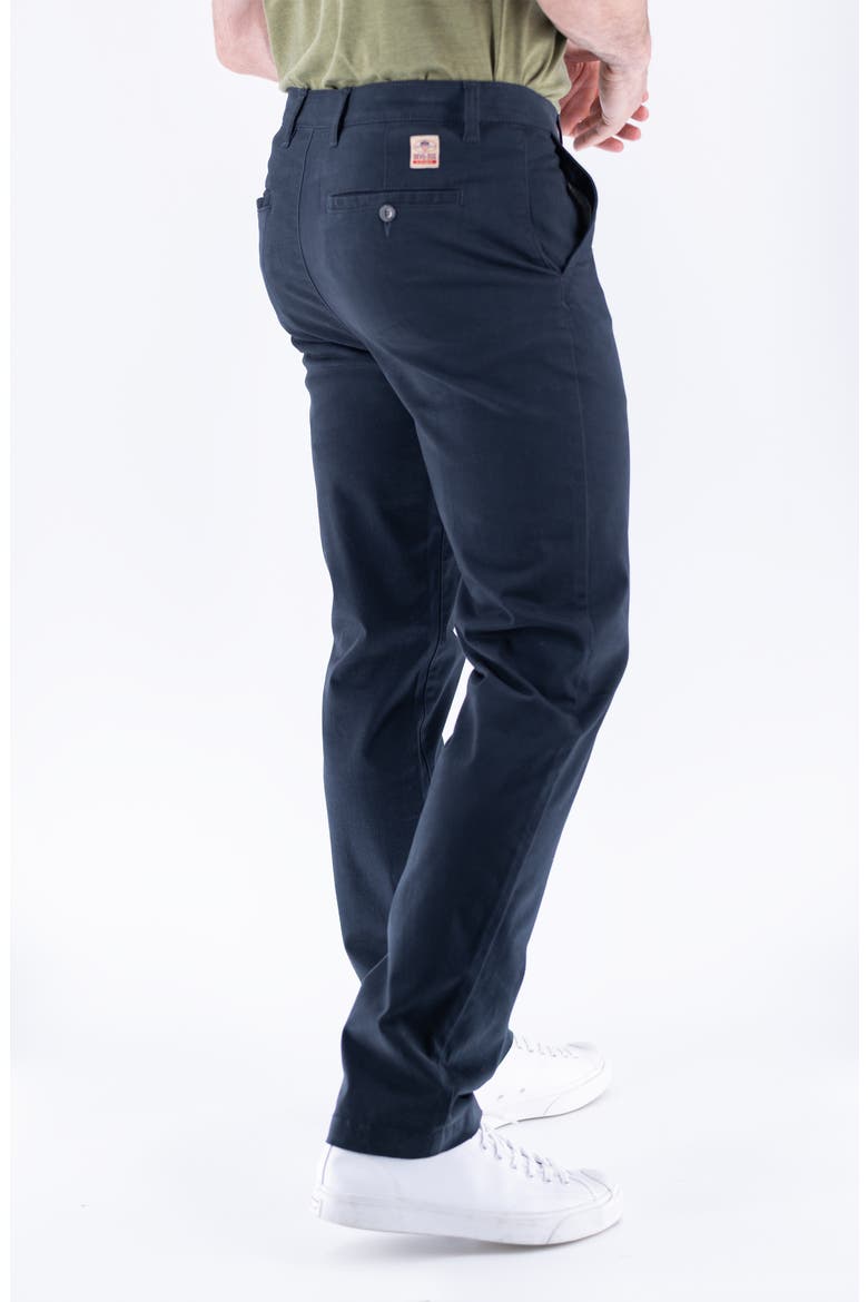 Slim Fit Flat Front Sateen Twill Chinos, Alternate, color, NAVY