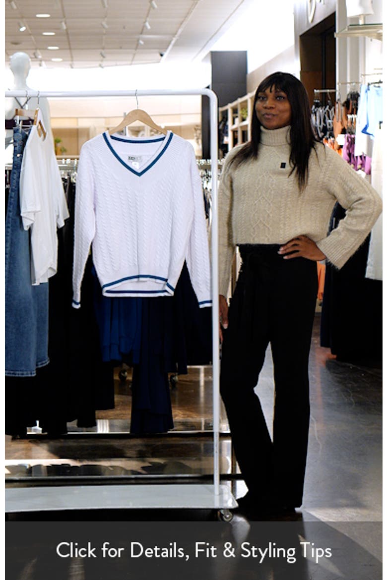 Montana Contrast Detail Cable Sweater video