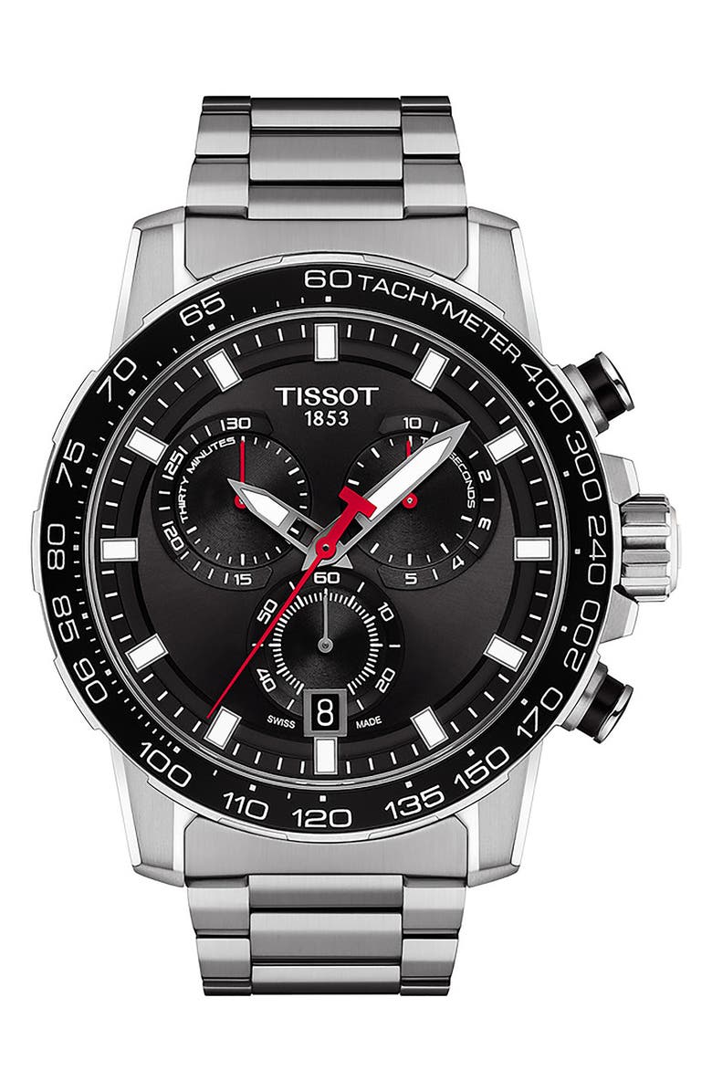 Tissot Supersport Chronograph Bracelet Watch, 45.5mm, Main, color, 