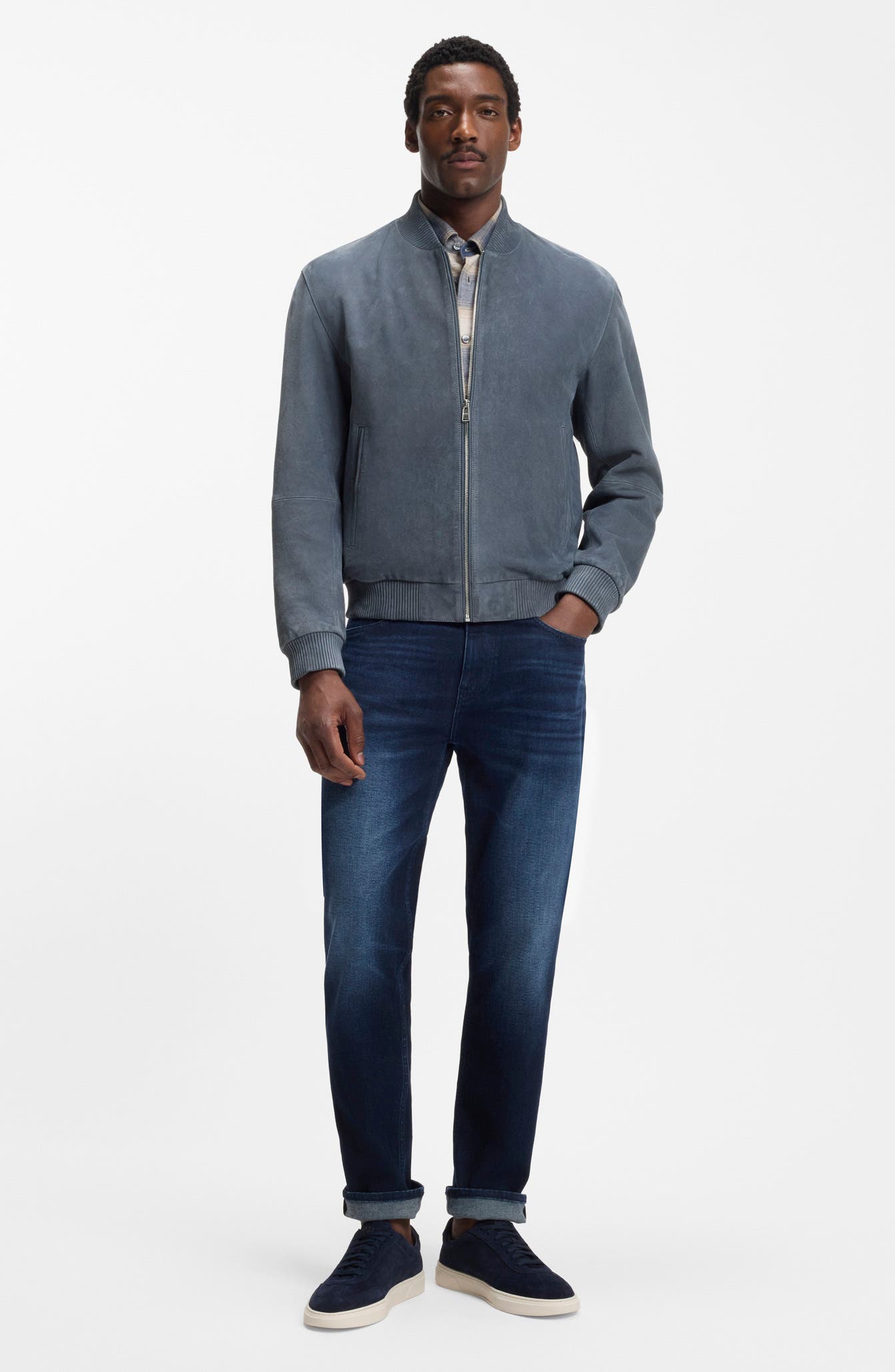 BOSS KIERAN TENN WCSD, Alternate, color, Dark Blue Suede