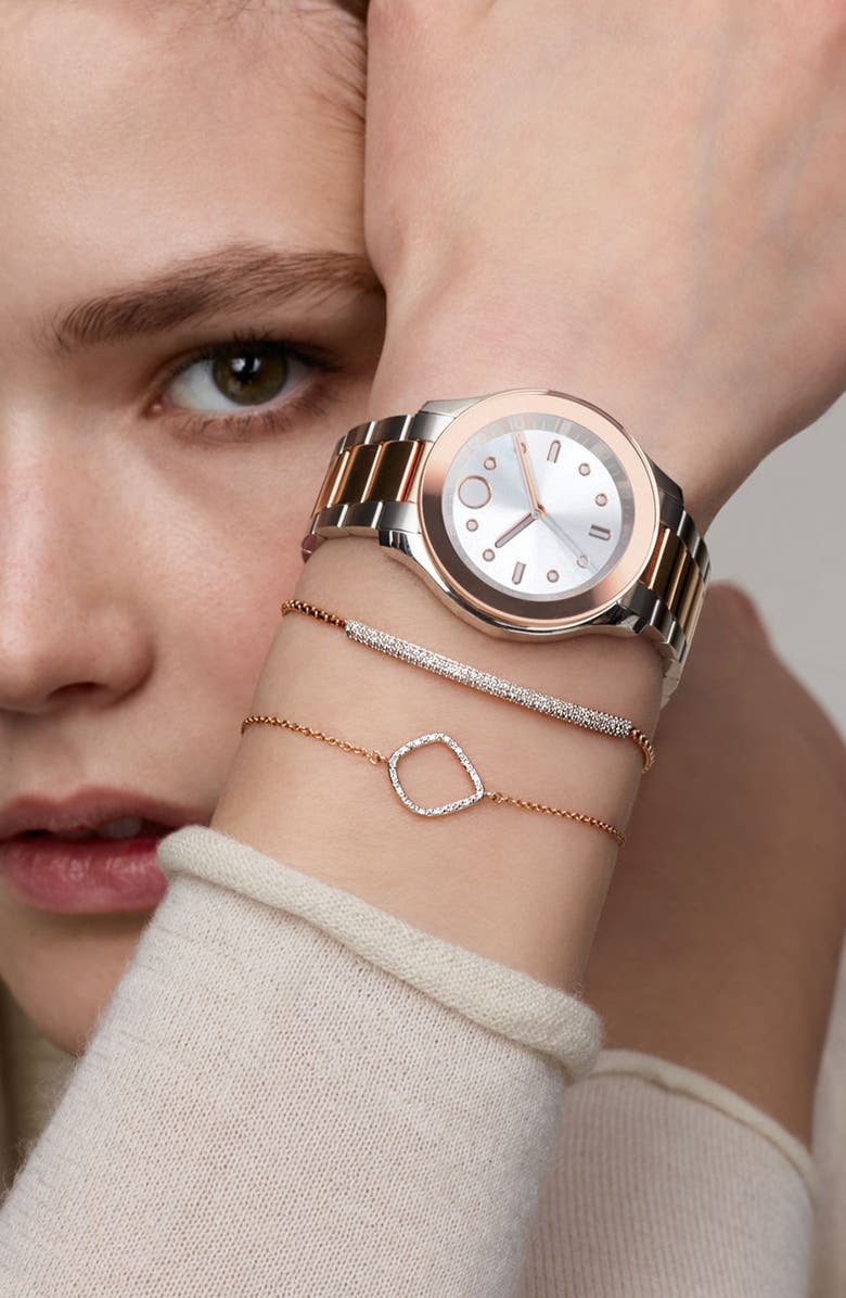 Monica Vinader Riva Kite Adjustable Diamond Bracelet, Alternate, color, Gold