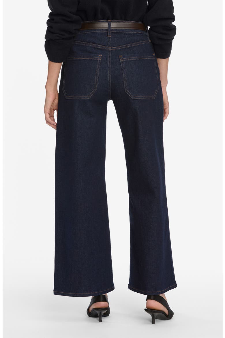 Le Pixie Slim Palazzo Patch Pocket High Waist Wide Leg Jeans, Alternate, color, RINSE