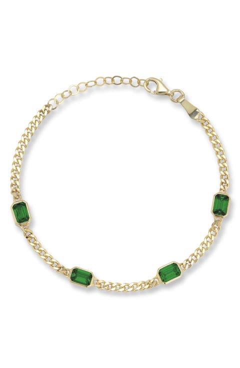 Cubic Zirconia Curb Bracelet