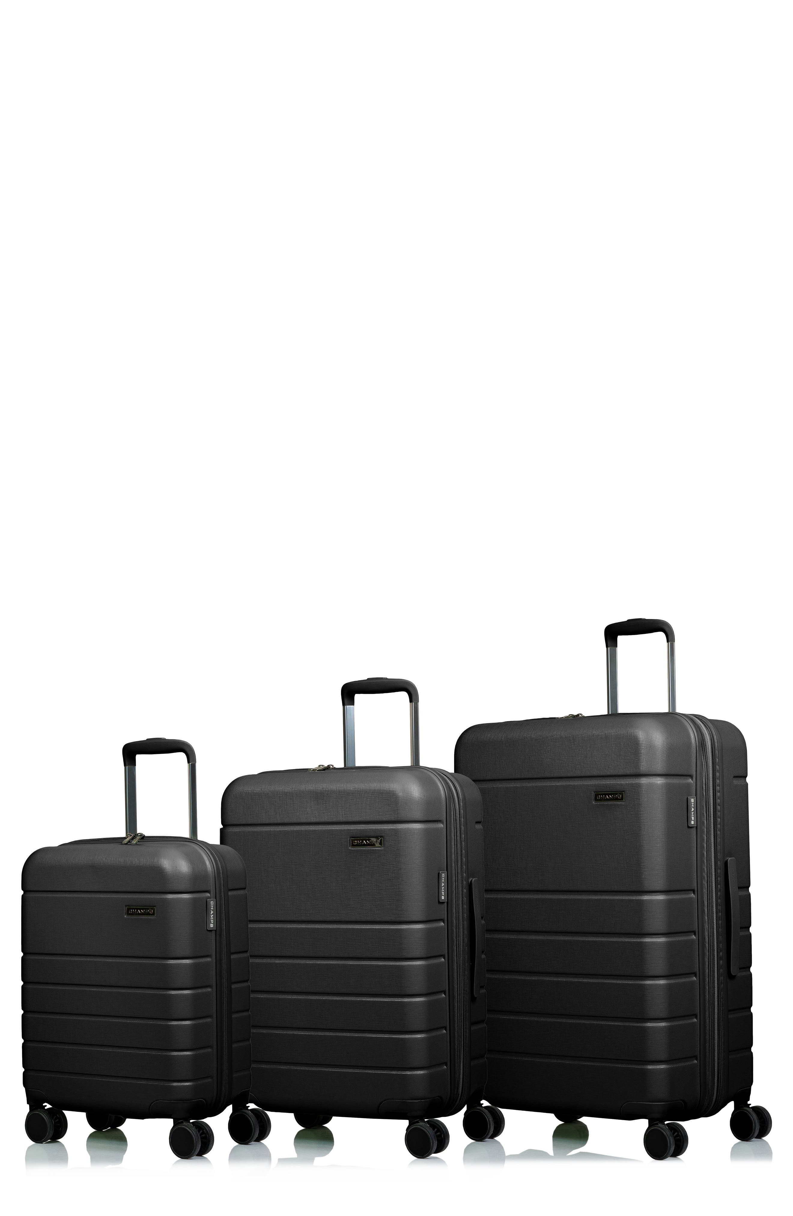 CHAMPS Spinner Suitcase 3-Piece Luggage Set