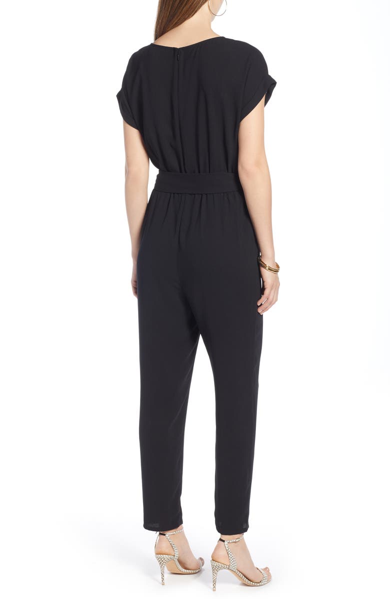 Halogen<sup>®</sup> Short Sleeve Jumpsuit, Alternate, color, 