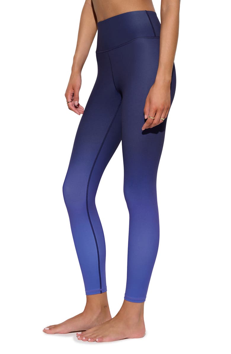 Spiritual Gangster Ombré Lotus Leggings, Alternate, color, Astral Blue