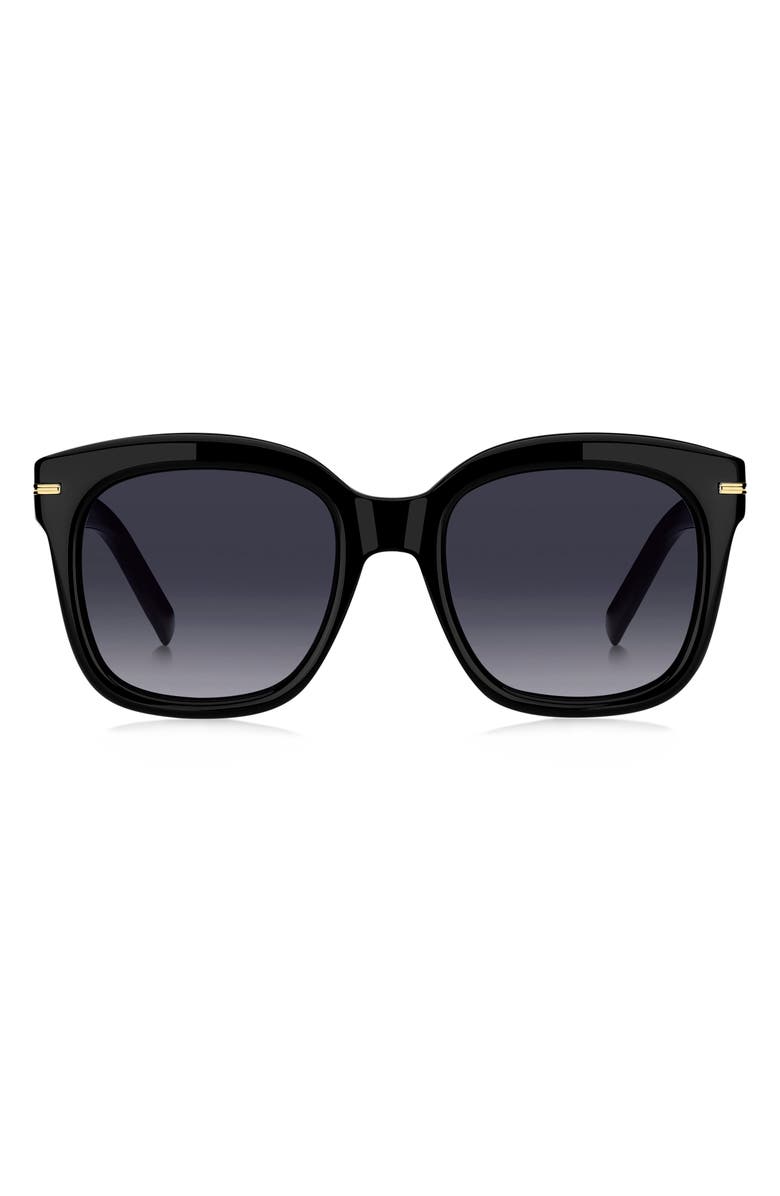 BOSS 53mm Gradient Square Sunglasses, Main, color, Black