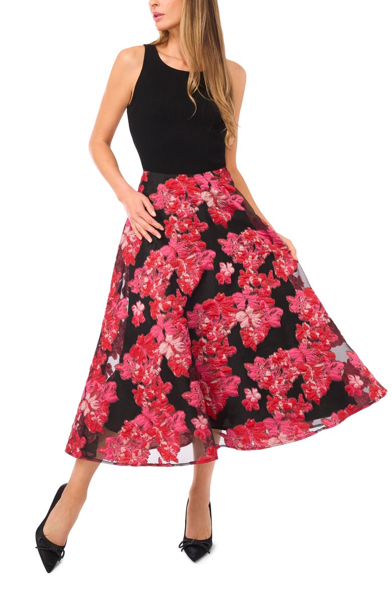 Ted Baker Fiona Floral Brocade Midi Skirt, Alternate, color, Legacy Pink