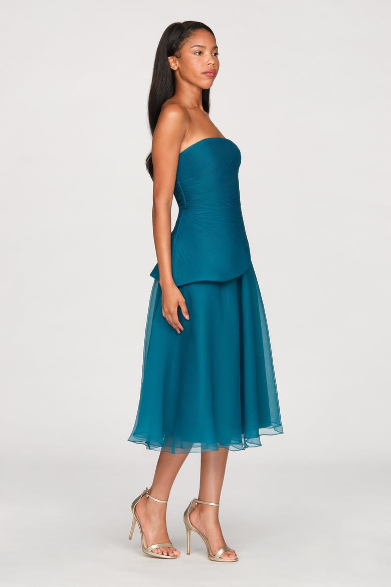 Veda Strapless Midi Dress, Alternate, color, NIGHT SWIM