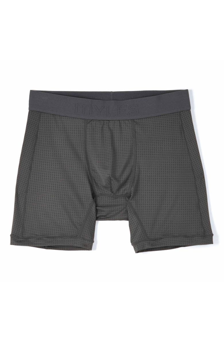 Myles Apparel Daily Performance Boxer Brief 5 inch, Main, color, Graphite