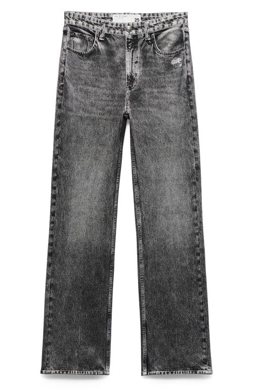 Rag & Bone /jean Miramar Terry Shea High Waist Straight Leg Jeans In Gray