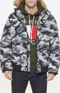 Tommy Hilfiger Arctic Snorkel Faux Fur Trim Bomber Jacket