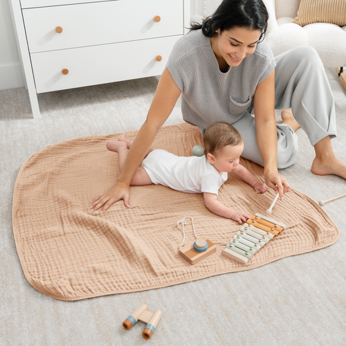 Comfy Cubs Baby Muslin Blanket In White
