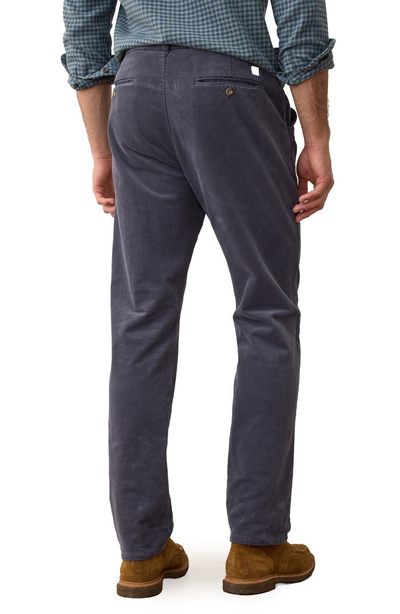 Marine Layer Saturday Slim Straight Leg Moleskin Chinos, Alternate, color, Mood Indigo