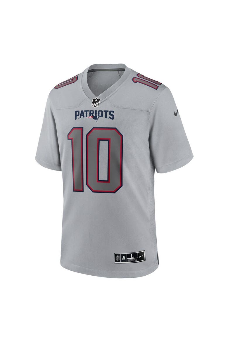Men's Nike Mac Jones Gray New England Patriots Atmosphere Fashion Game Jersey, Alternate, color, Gray