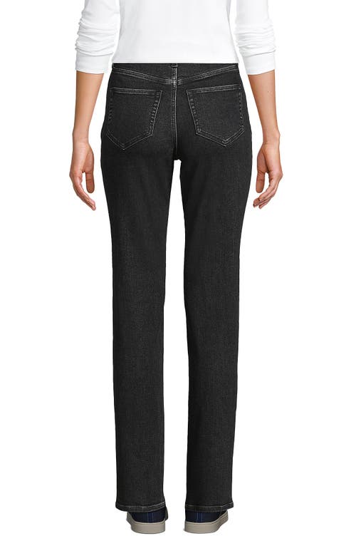 LANDS' END LANDS' END RECOVER HIGH RISE STRAIGHT LEG BLUE JEANS