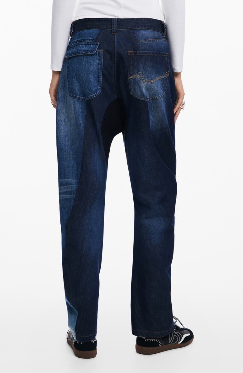 Desigual Herita Straight Leg Jeans, Alternate, color,